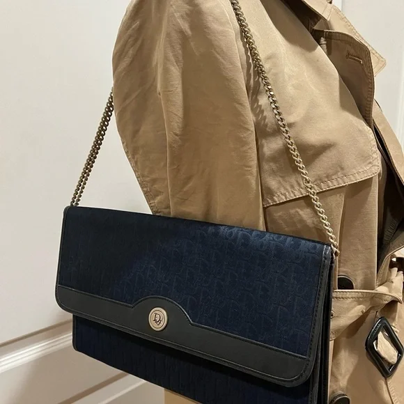 CHRISTIAN DIOR VINTAGE TROTTER MONOGRAM FLAP PURSE - Picture 12 of 13